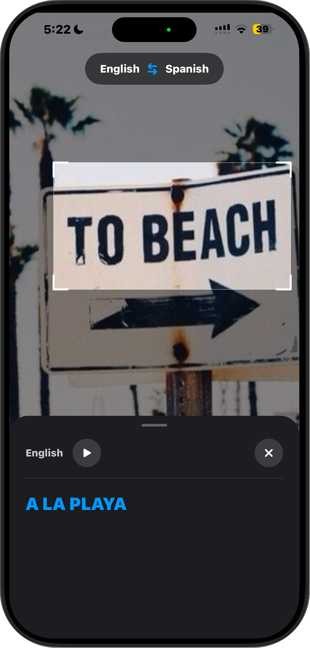 Camera translation in action